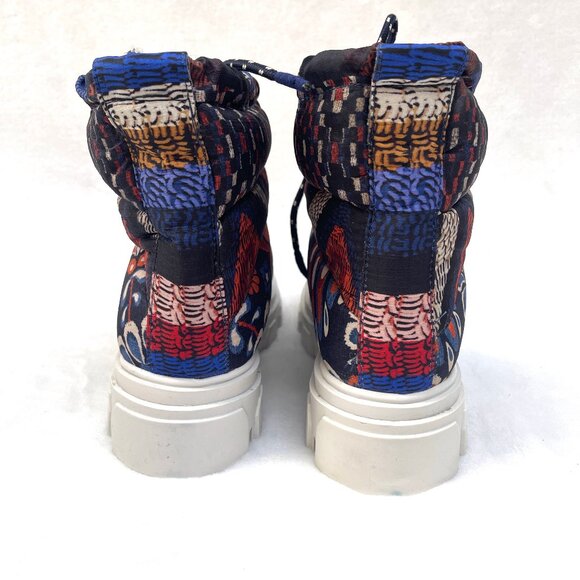 NIB Farm Rio Lug Sole Puffer Bootie Platform Pineapple Flower Moon Boots 6 - Picture 4 of 13